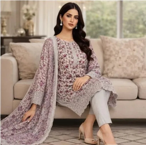 Floral 3pc unstitched
