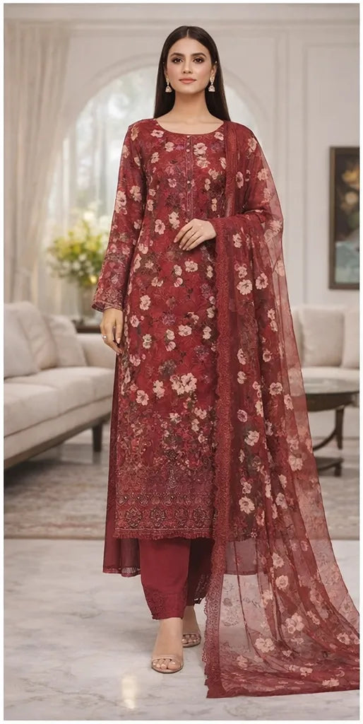 Flora 3pc Unstitched