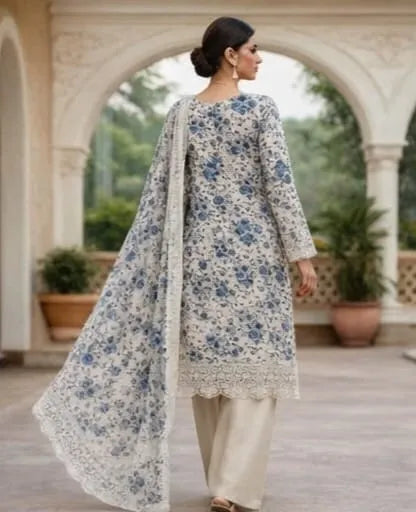 Flora 3pc Unstitched