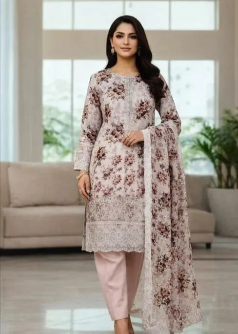 Floral 3pc unstitched