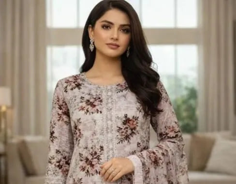 Floral 3pc unstitched