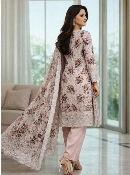 Floral 3pc unstitched