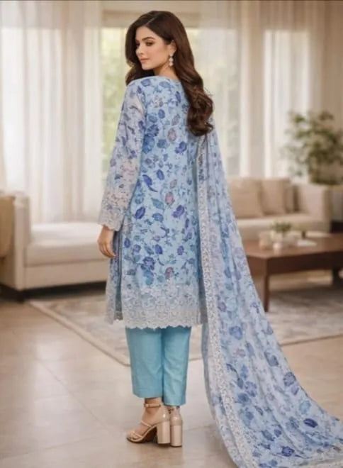 Floral 3pc unstitched