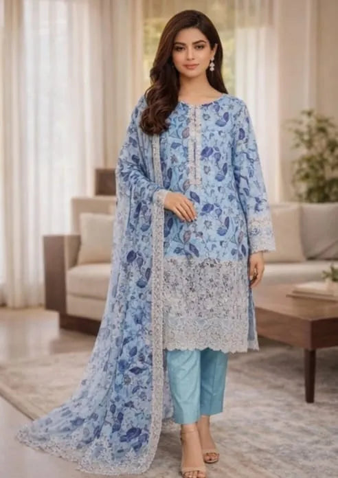 Floral 3pc unstitched