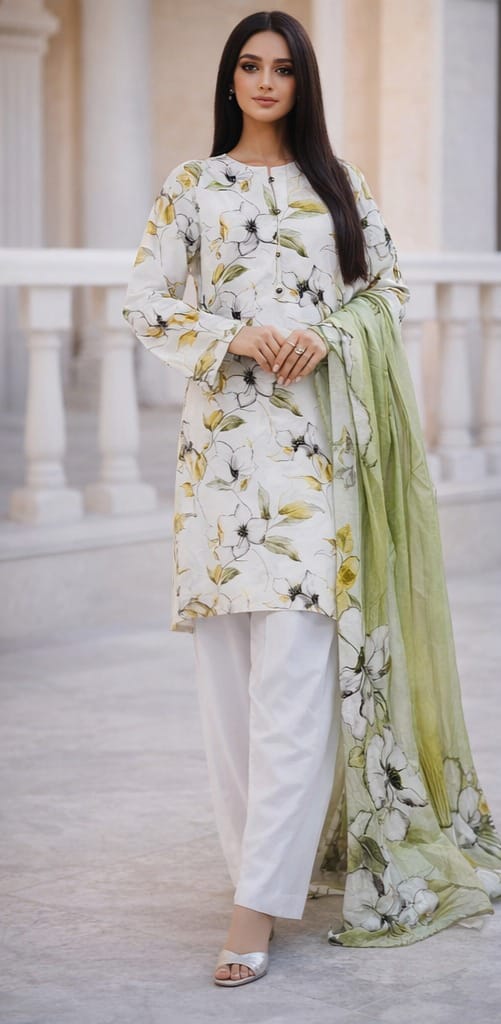 Bin-naeem 3pc unstitched