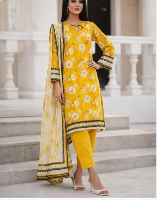 Bin-naeem 3pc unstitched
