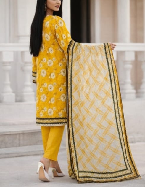 Bin-naeem 3pc unstitched