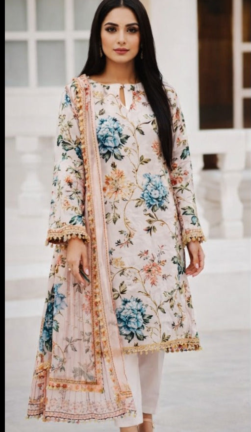 Bin-naeem 3pc unstitched