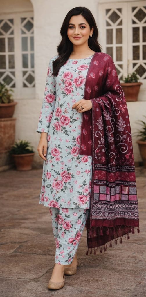 Bin-naeem 3pc unstitched