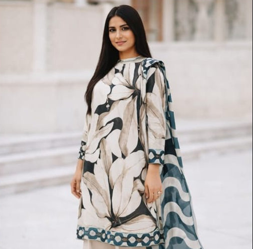 Bin-naeem 3pc unstitched