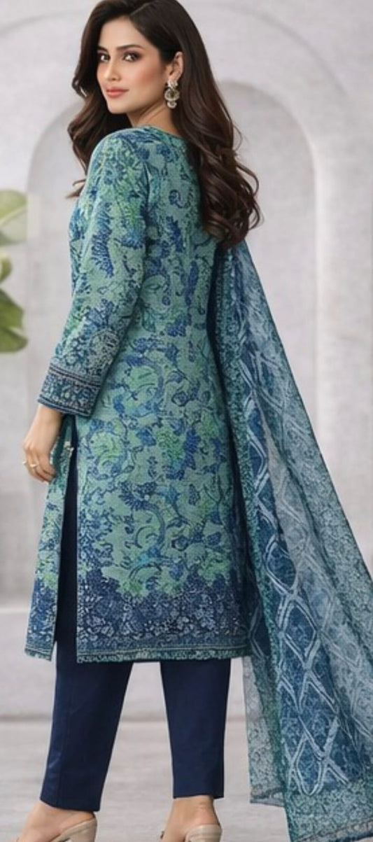 Minakari 3pc unstitched