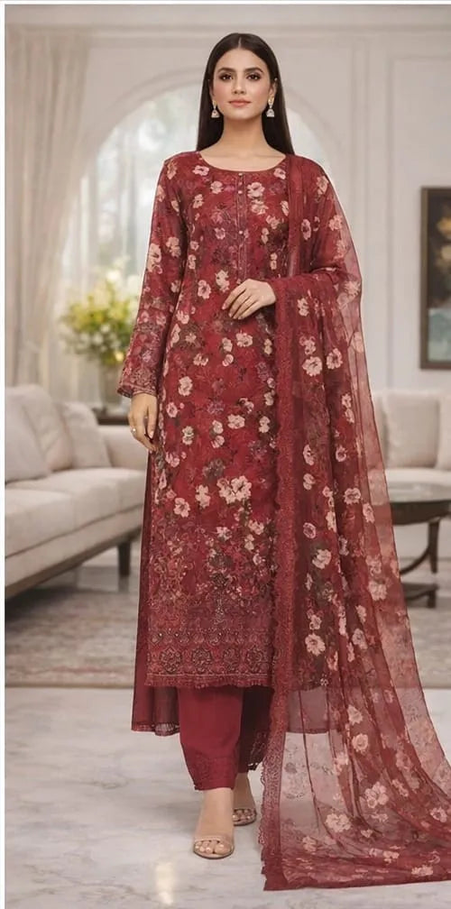 Flora 3pc Unstitched