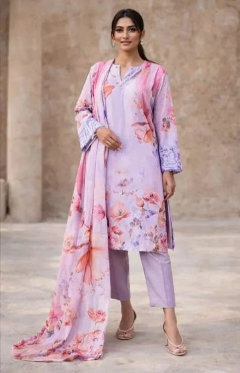 Floral 3pc unstitched