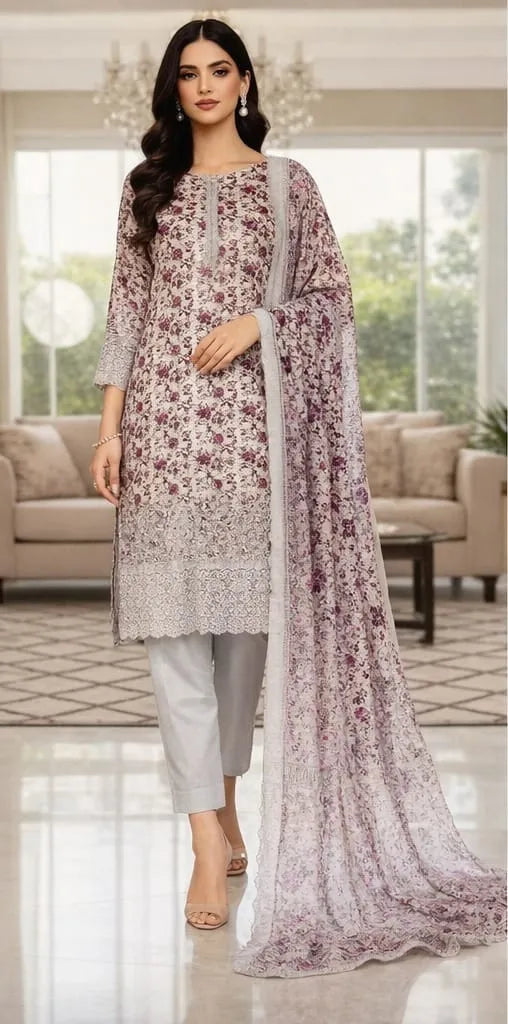 Floral 3pc unstitched