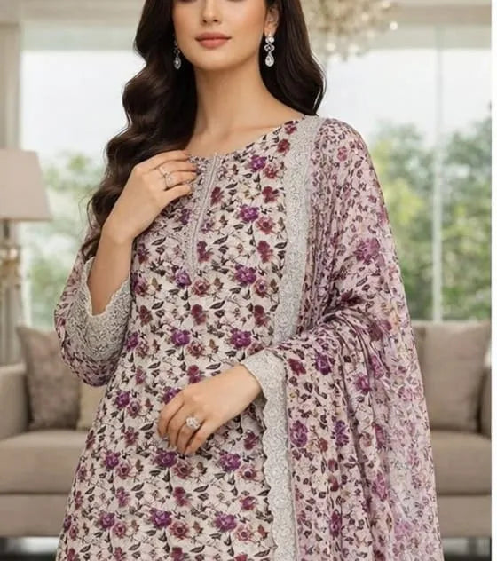 Floral 3pc unstitched