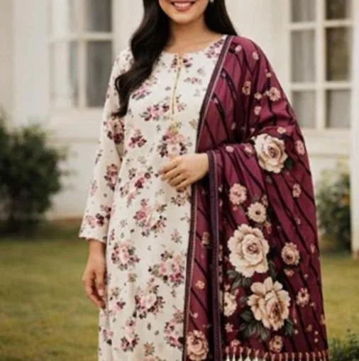 Bin-naeem 3pc unstitched