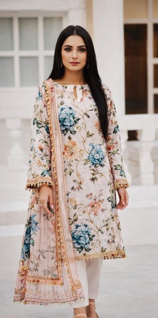 Bin-naeem 3pc unstitched